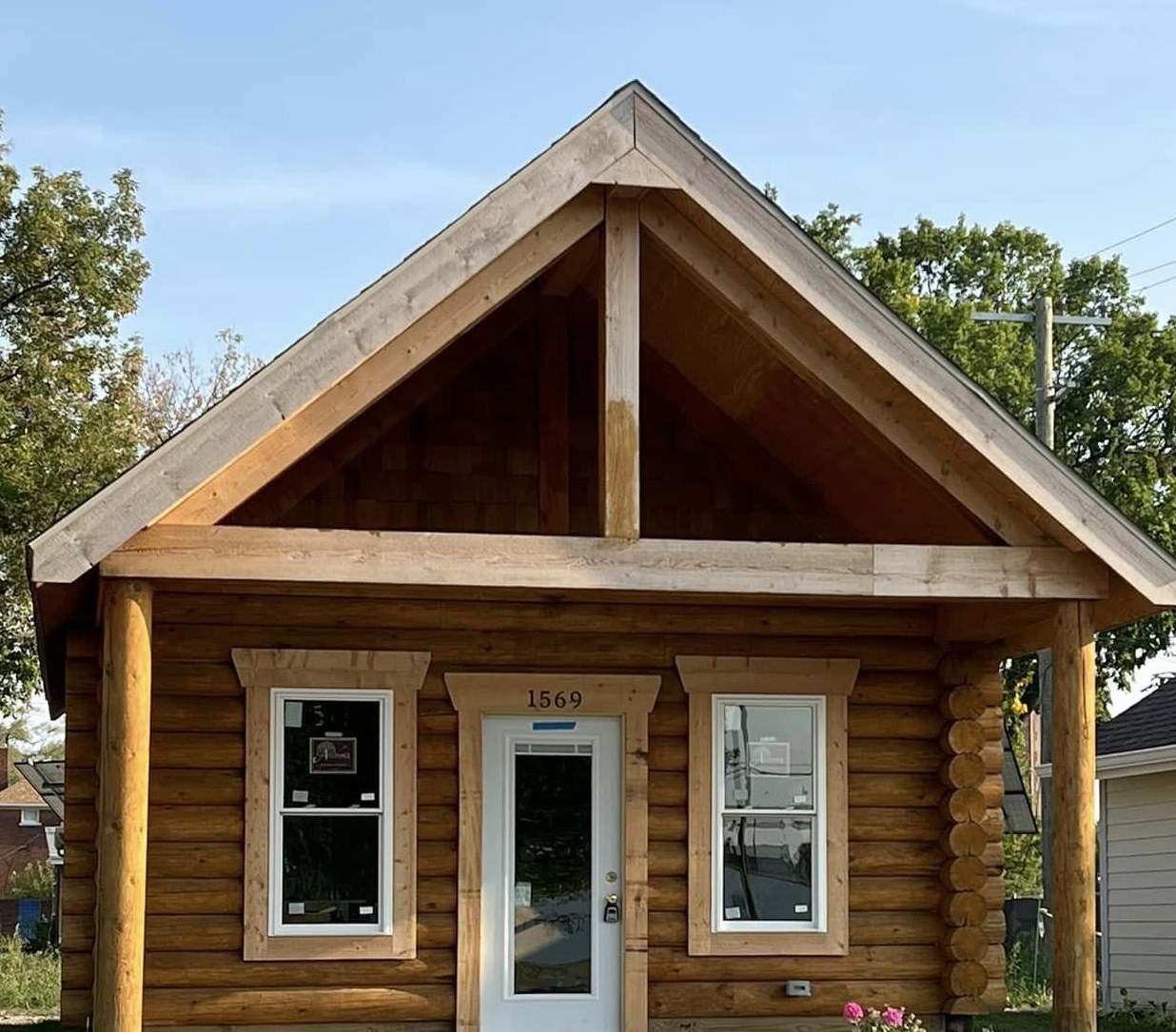 Tiny Home log cabin built from this kit